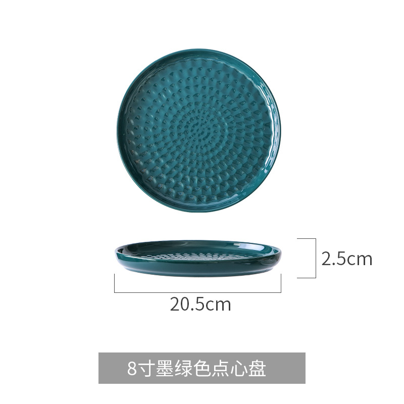 Nórdico nuevo plato de pastelería Placa de postre de pastel pastelería occidental para hornear cubierta de vidrio transparente Placa de pastelería bandeja de exhibición de pan