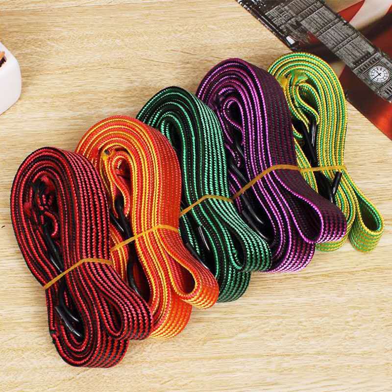 2元店1.5米彩色扁绑车绳 单车摩托车弹力绑带行李绳固定 宽车绳