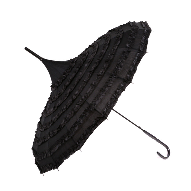 Suministro directo de fábrica de encaje pagoda paraguas corte rojo boda paraguas pastel falda soleado paraguas elegante fotografía paraguas