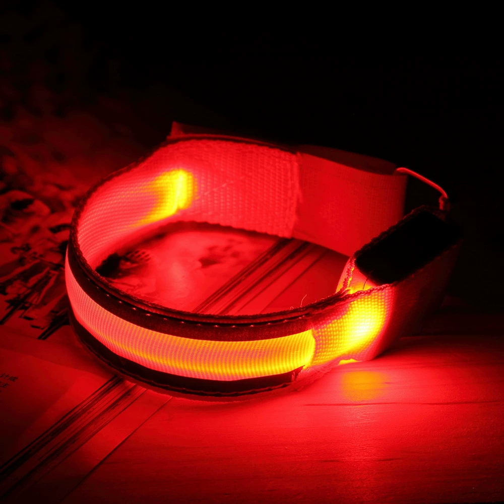 LED ночной беговой свет USB зарядка светящийся браслет безопасности спортивный мигающий отражатель BAND пряжка LED свет светящийся браслет