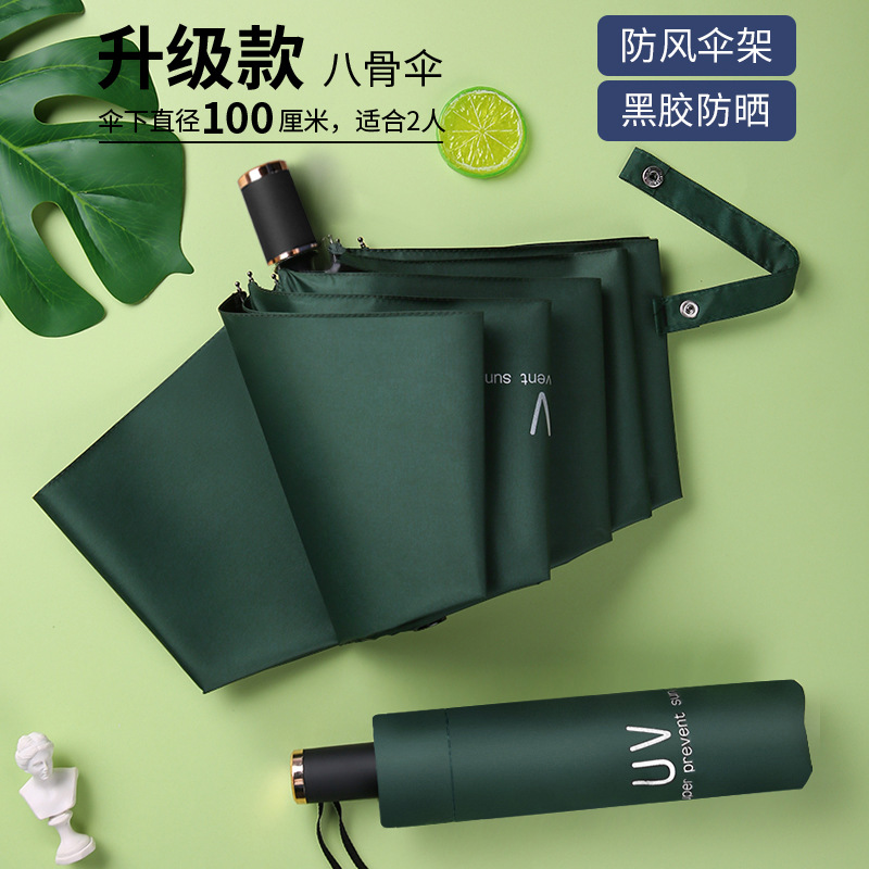 Paraguas completamente automático para hombres, paraguas de Sol de doble uso para mujeres paraguas de protección solar protección UV publicidad logotipo impreso
