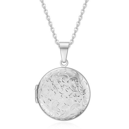 European and American Ins personality DIY creative circular heart-shaped photo frame necklace titanium steel box pendant can open laser necklace 