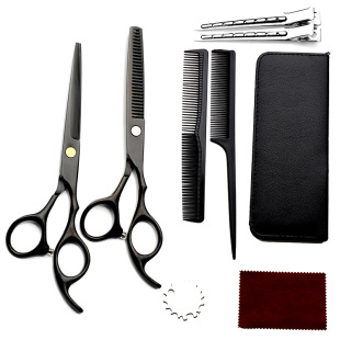 6-inch hairdressing scissors household suit spray paint flat scissors tooth scissors thinning scissors comb pet scissors suit