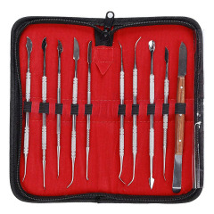 10支不鏽鋼蠟燭雕刻工具套裝陶器和陶土工具首飾蠟模蠟片雕塑套裝