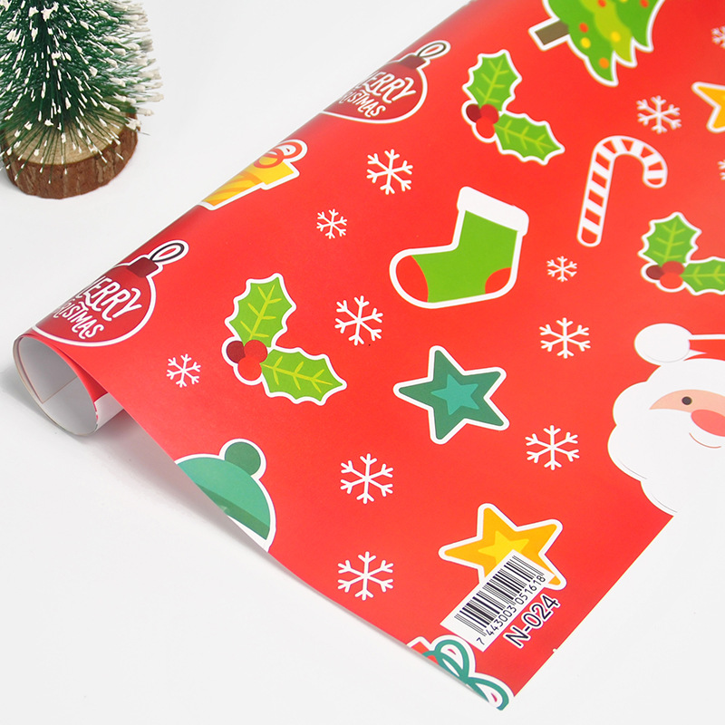Ajuste de la muestra-papel de regalo de Navidad papel de regalo de vacaciones papel de regalo de Navidad