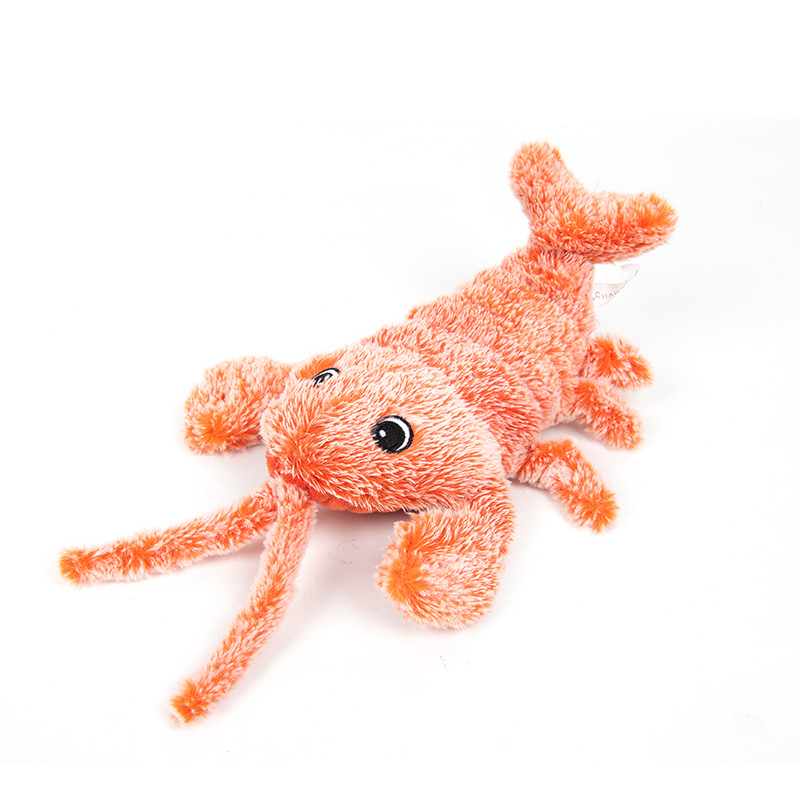 Juguete para mascotas simulación eléctrica saltar langosta ballena eléctrica USB recargable molar Limpieza de dientes peluche gato juguete