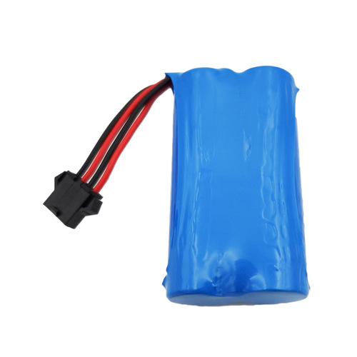 Remote control car 18650 lithium battery 3.7Vx2 twist car deformation car rechargeable battery SM 4P plug