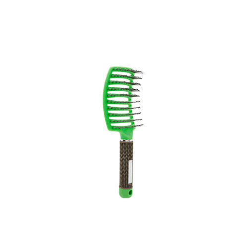 녹색 털이없는 큰 곡선 빗