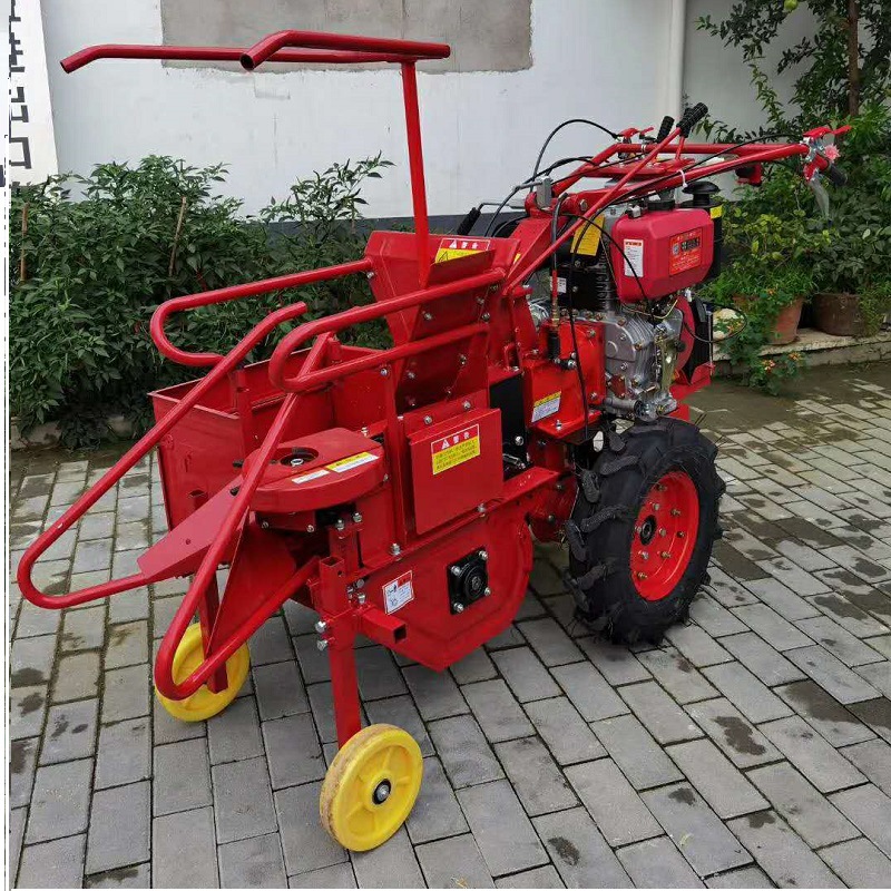 小型玉米收割机手扶柴油玉米收获机单行13马力东北苞米收割机