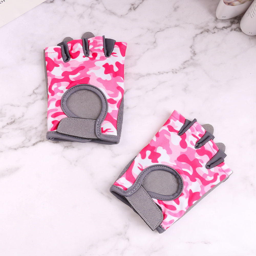 Niños montando medio dedo guantes equilibrio coche absorción de choque al aire libre primavera y verano scooter fino patinaje guantes deportivos