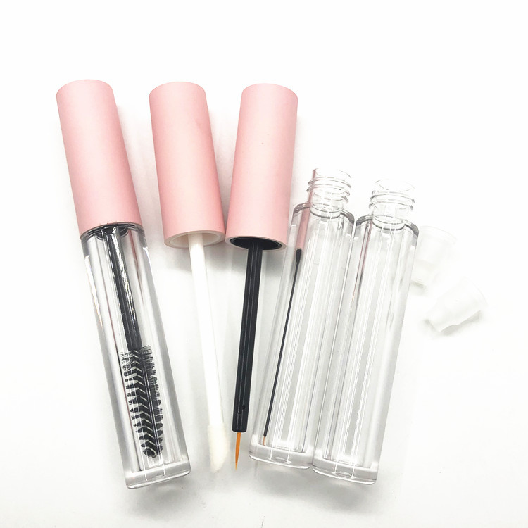 3ml Rosa mascara crecimiento líquido falso pestañas pegamento botella vacía esmalte tubo vacío en stock al por mayor pequeña cantidad impresión