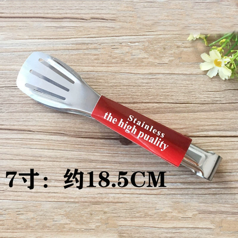【 7inch 】Трехпроводные щипцы для еды из нержавеющей стали, зажимы для жарки, гриля, стейков, хлеба, товары из магазина «все по доллару»