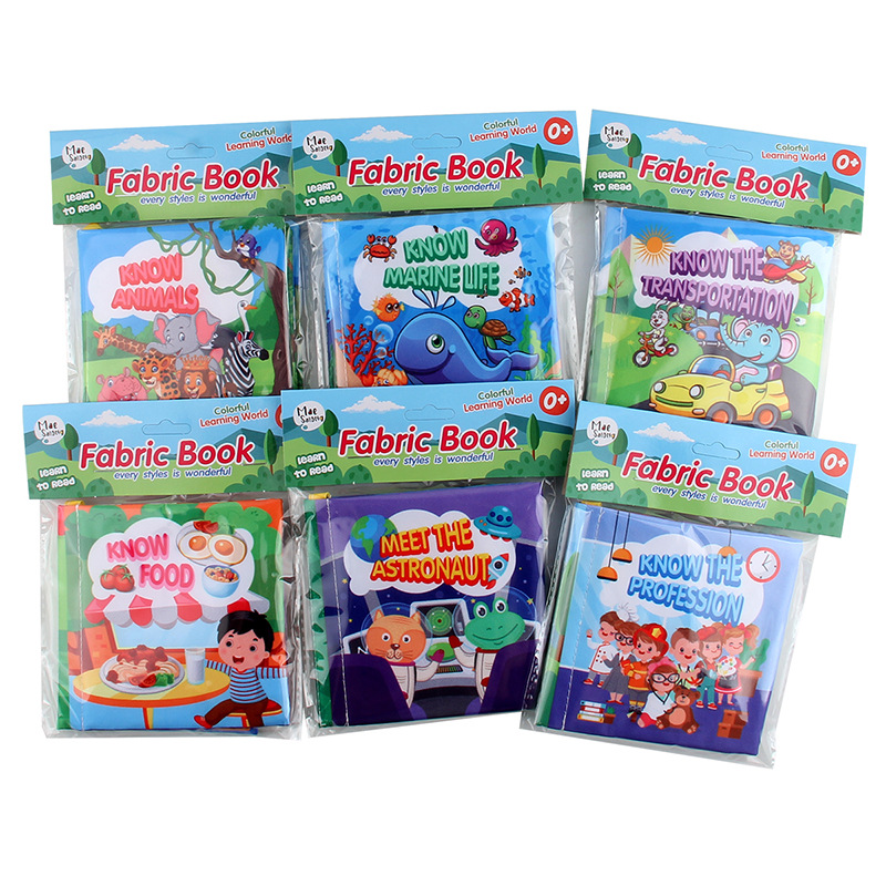 Libro de Tela Tridimensional para Bebés, Tela, Lavable, para Niños