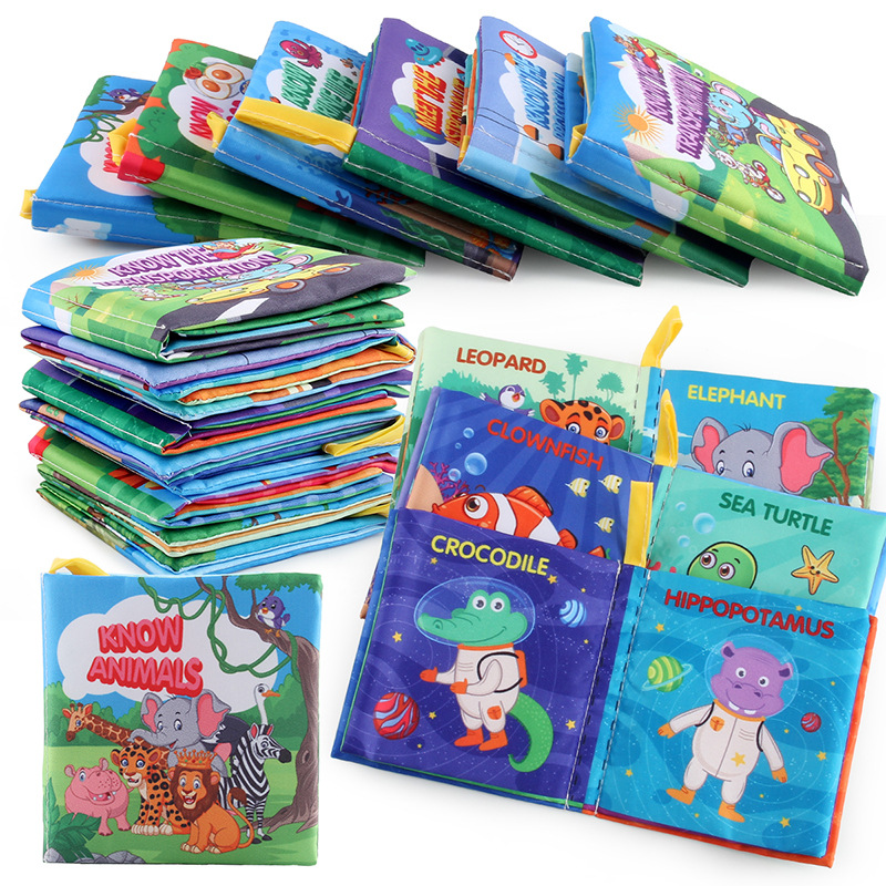 Libro de Tela Tridimensional para Bebés, Tela, Lavable, para Niños