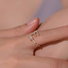 Universal adjustable ring with letters, European style, simple and elegant design, English letters