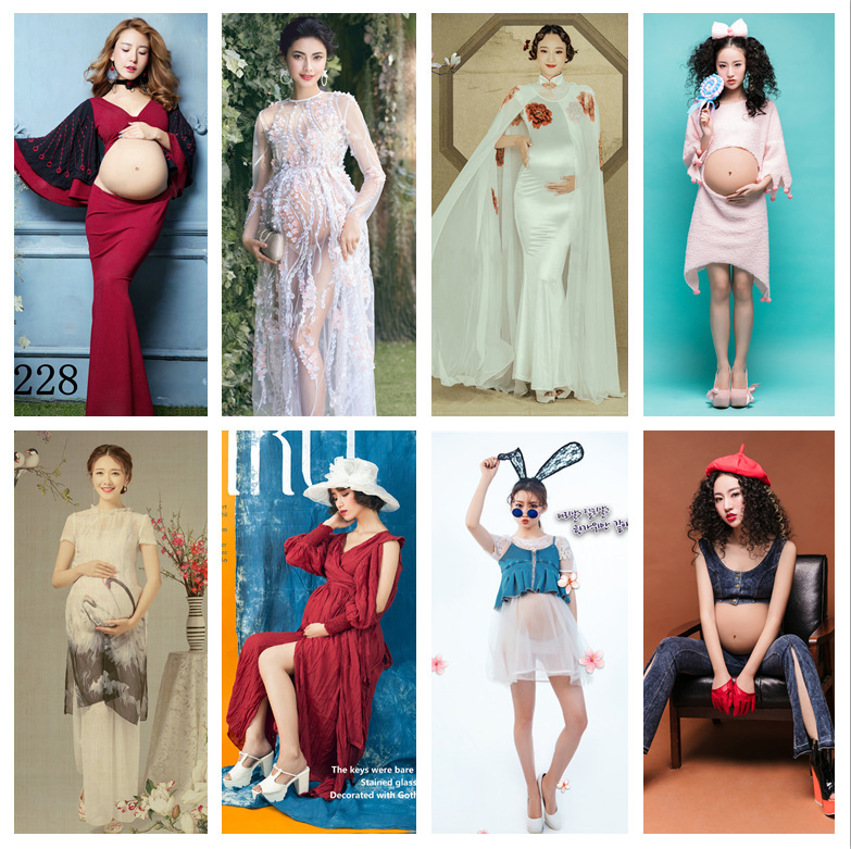 Photo Studio Photography Maternity Clothing New Photo Studio Pregnant Women Clothing Fashion Photo Clothing Photo Mommy Personality Photography Clothing