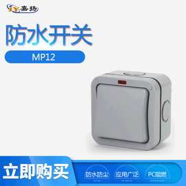厂家直供 户外防水开关防暴雨防溅墙壁开关 一开双控开关20A