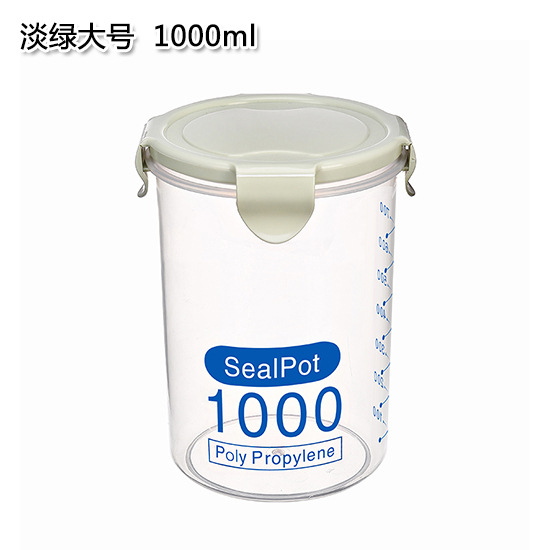 Cocina de plástico fresco-mantener sellado tarro grano frijoles fruta seca leche en polvo almacenamiento tarro hogar caja de almacenamiento de alimentos