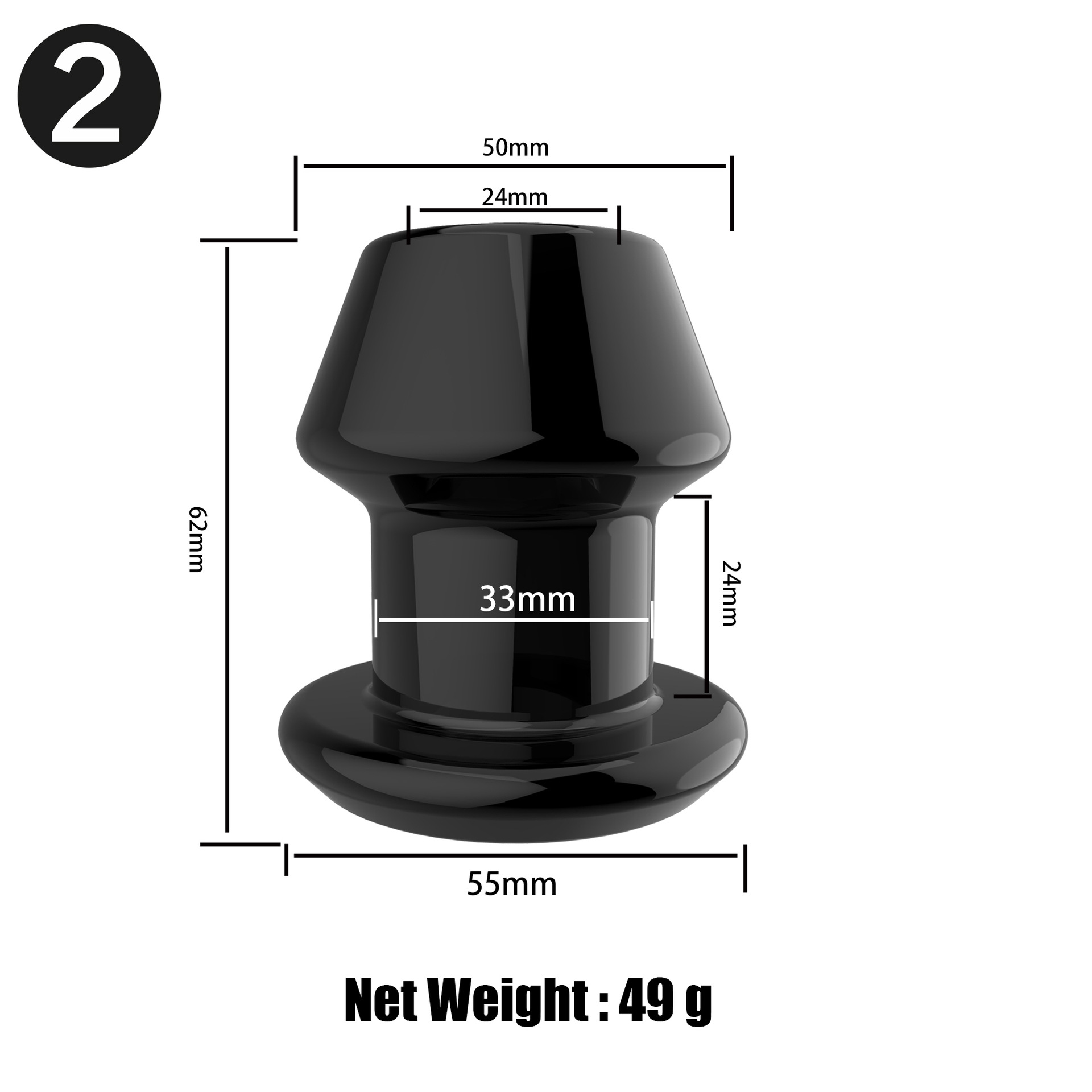 Negro N ° 2 (bolsa de papel de aluminio)