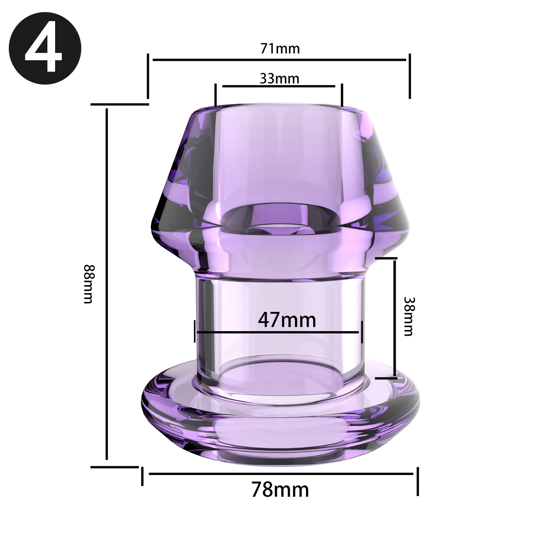 Transparente Púrpura N ° 4 (bolsa de papel de aluminio)