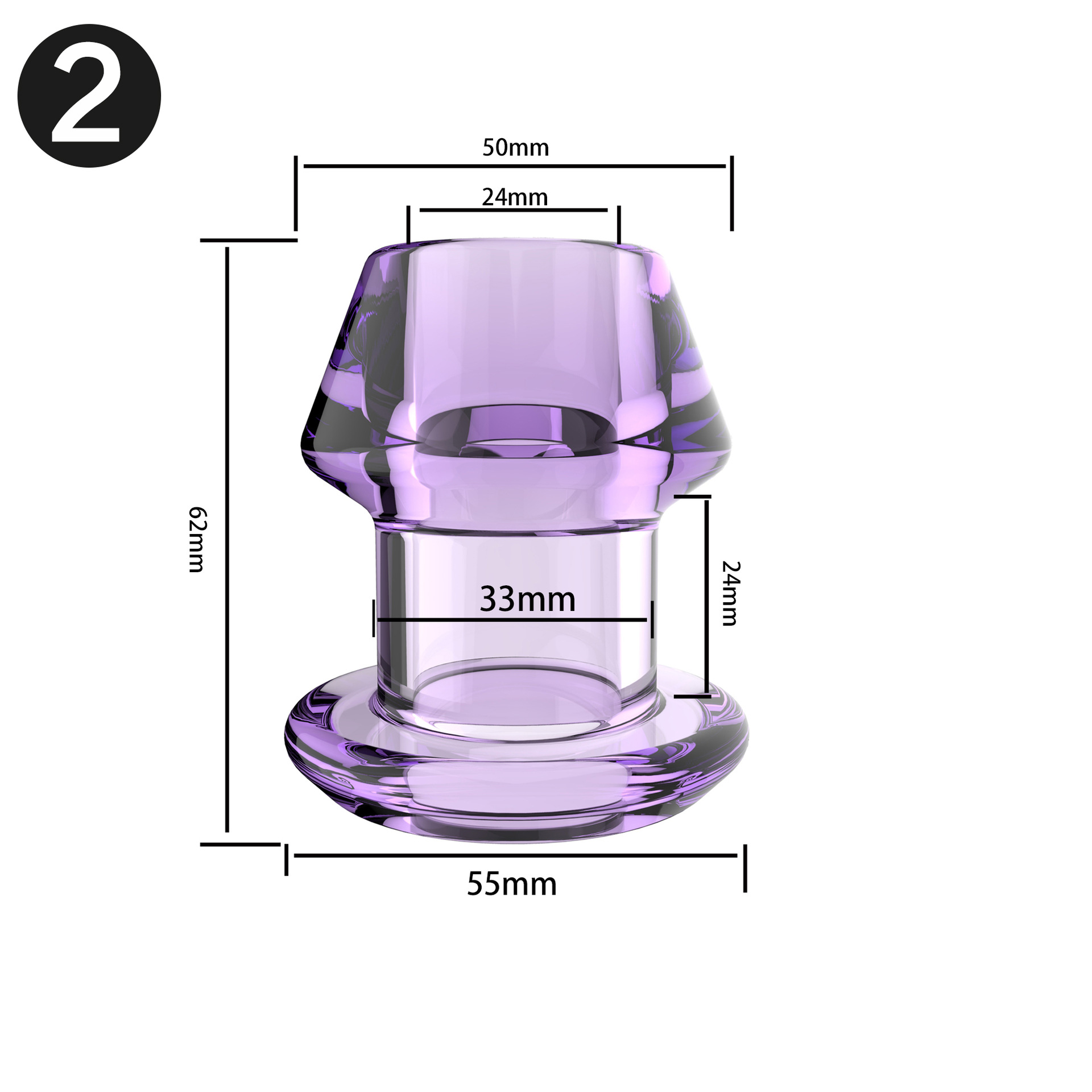 Transparente Púrpura N ° 2 (bolsa de papel de aluminio)