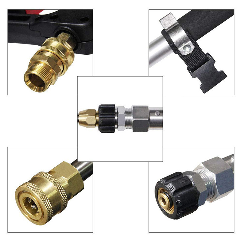 Venta caliente transfronteriza de alta presión pistola de agua varilla telescópica alargada 5,5 m lavadora demora varilla de lavado de pared exterior varilla telescópica al por mayor image 3