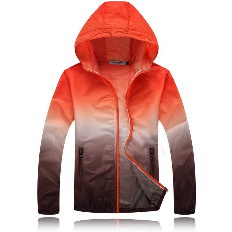 Легкая и тонкая одежда для пары, дышащая куртка, одежда для защиты от солнца в дороге, лет trench, градиент, плюс размер