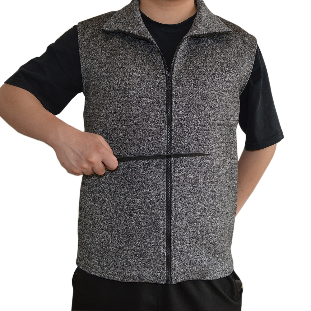 厂家直供新款5级防割拉链背心 软质户外运动高强聚乙烯PE马甲批发