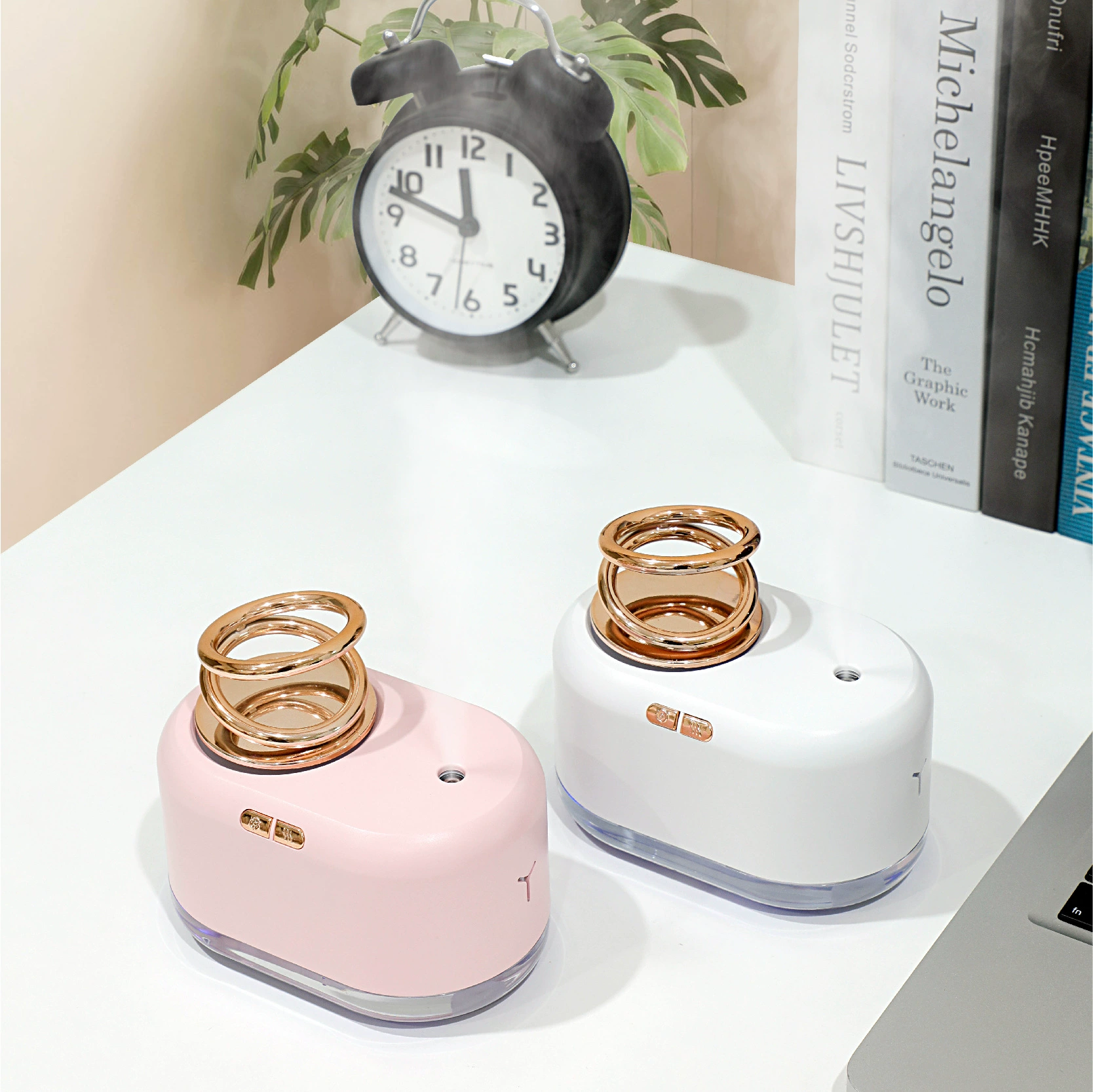 Ультразвуковой мини‑увлажнитель AX‑18, USB, версии на батарейках и без батареек, 13×8.8×9.7 см