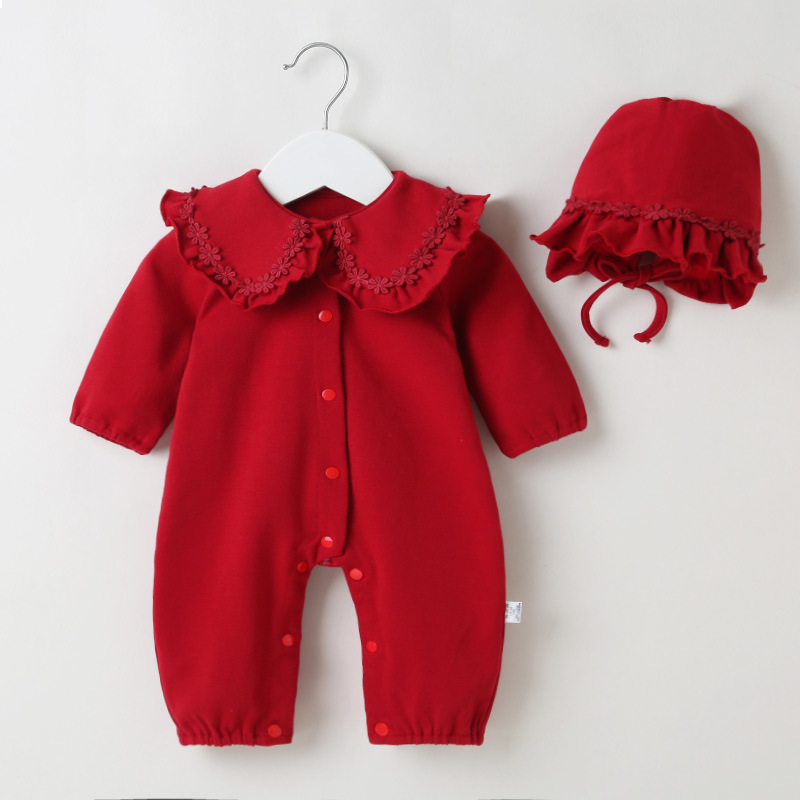 Baby Clothes Autumn Cute Baby Girl Jumpsuit Spring and Autumn Newborn Short-sleeved Hare Clothes Baby Girl Ins Style South Korea