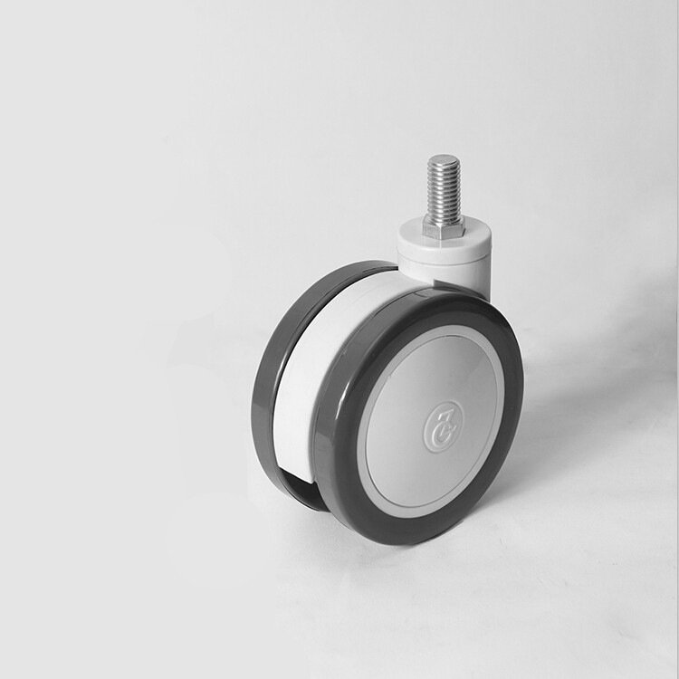 供应 4寸5寸双片脚轮万向轮病床脚轮仪器脚轮治疗车脚轮