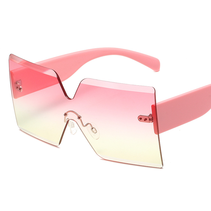 Men's Sunglasses Frameless Sunglasses With Integrated Lenses, Large Frame Sunglasses For Men And Women, Personalized High End Glasses_voghion.com