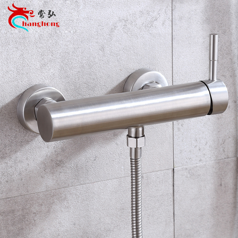 304 stainless steel shower faucet bathroom concealed single function faucet bathtub faucet hot and cold faucet mixing valve