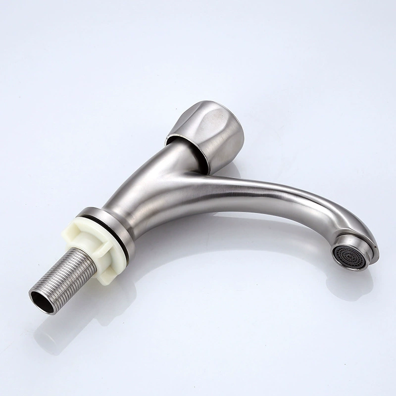 304 stainless steel single cold basin faucet, single -hole desktop washing hand washing, basin basin bathroom bathroom bathroom faucet