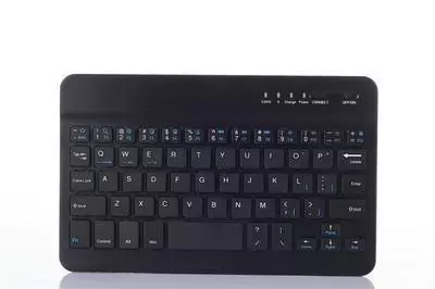 Bluetooth Keyboard & Mouse Set (Apple-compatible), Slim Wireless 7/10" Tablet Holder, Rechargeable Mouse