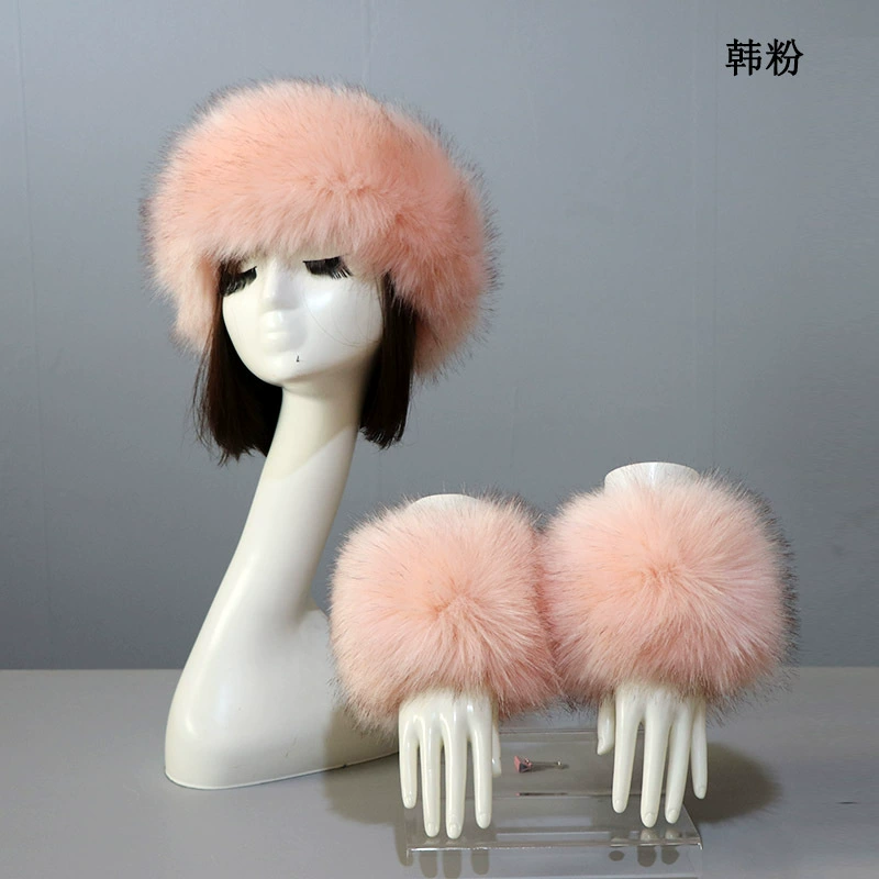 Шапка манжетный костюм, осень и зима, тёплая imitation fur иконка, лисий мех манжет рукав, иностранная торговля свободная клещ hat girl