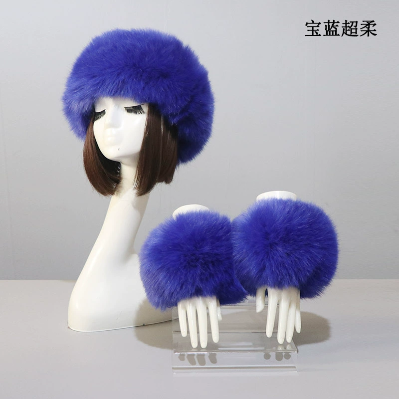 Шапка манжетный костюм, осень и зима, тёплая imitation fur иконка, лисий мех манжет рукав, иностранная торговля свободная клещ hat girl