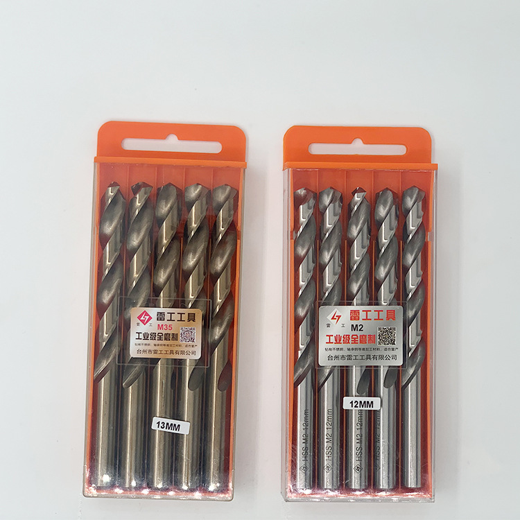 Lei Gong brand M2 full grinding straight drill stainless steel straight drill industrial drill metal hole straight shank twist drill wholesale