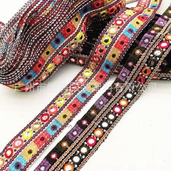 繡花工廠 鞋面刺繡花邊 民族風條碼花邊 箱包服裝輔料 跨境貨源