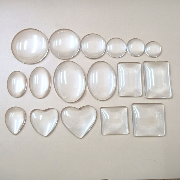 Transparent time gemstone patch crystal heart-shaped round water…
