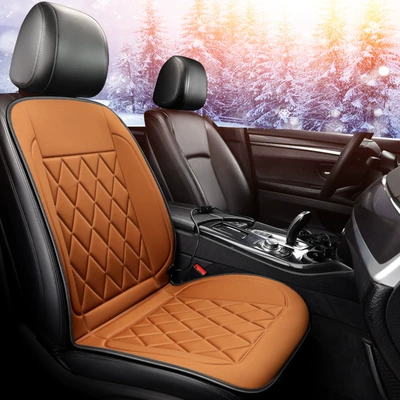 Seat Heating Pad Car 12V24V Multi-function pad - brown-single-seat-24v-universal