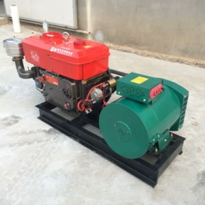 Açıq Müvəqqəti Elektrik 1100 Model Dizel 12 Kilovat Generator Qoşqu Tək Silindrli Generator Kimi İstifadə Edilə Bilər