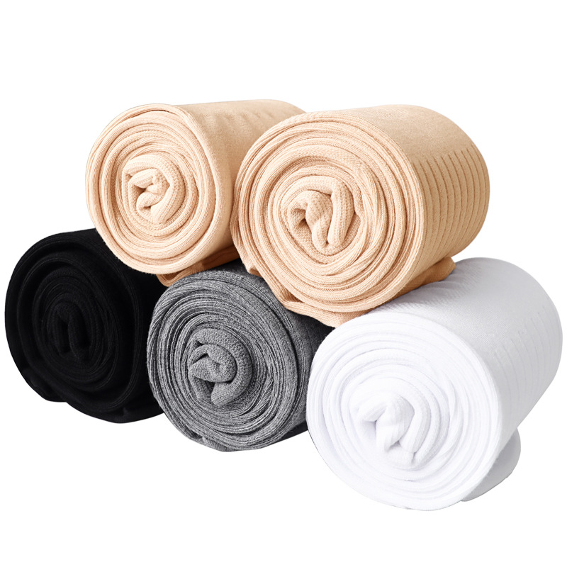 Medias de las niñas de primavera polainas de las niñas rayas verticales calcetines de baile del bebé calcetines de baile de práctica de los niños de color sólido