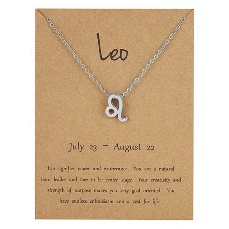 П pendant ожерелье Зодиак из сплава с золотым покрытием KC, подвеска 1×1.3 см, цепь 41+5 см