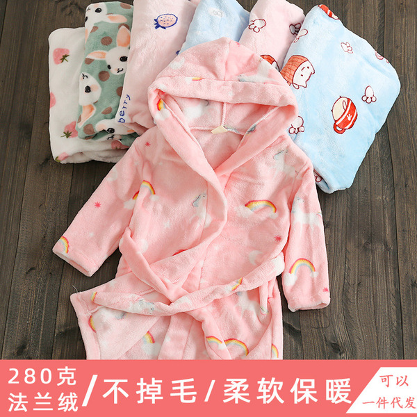 children's flannel bathrobe