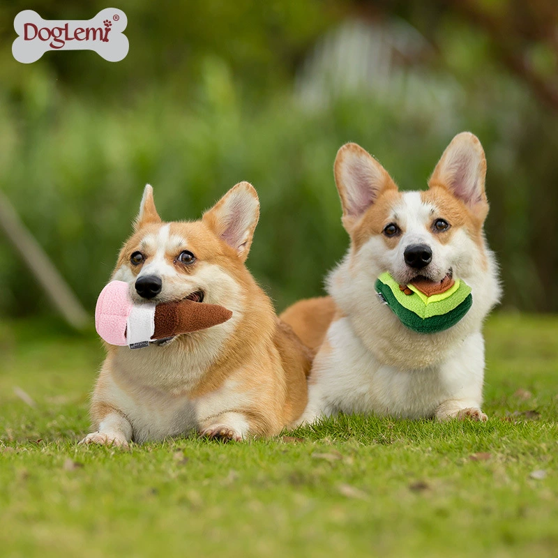 Мороженое/Полевая Улитка/Авокадо Голос собаки Плюшевые молярные тренировки Запах Зоотовары Медленная еда Скрытая игрушка для еды