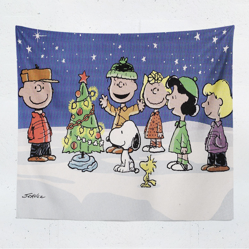 2024 새로운 크리스마스 귀여운 방 배경 천으로 장식 거실 변환 벽 기능 태피스트리 천
