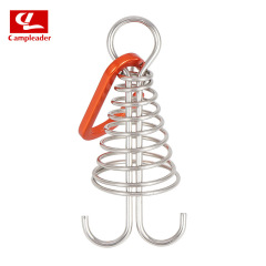 Outdoor Camping Octopus Knot Camper Deck Nail Stainless Steel Fixed Tent Rope Hook Wooden Hook Spring Rope Hanger