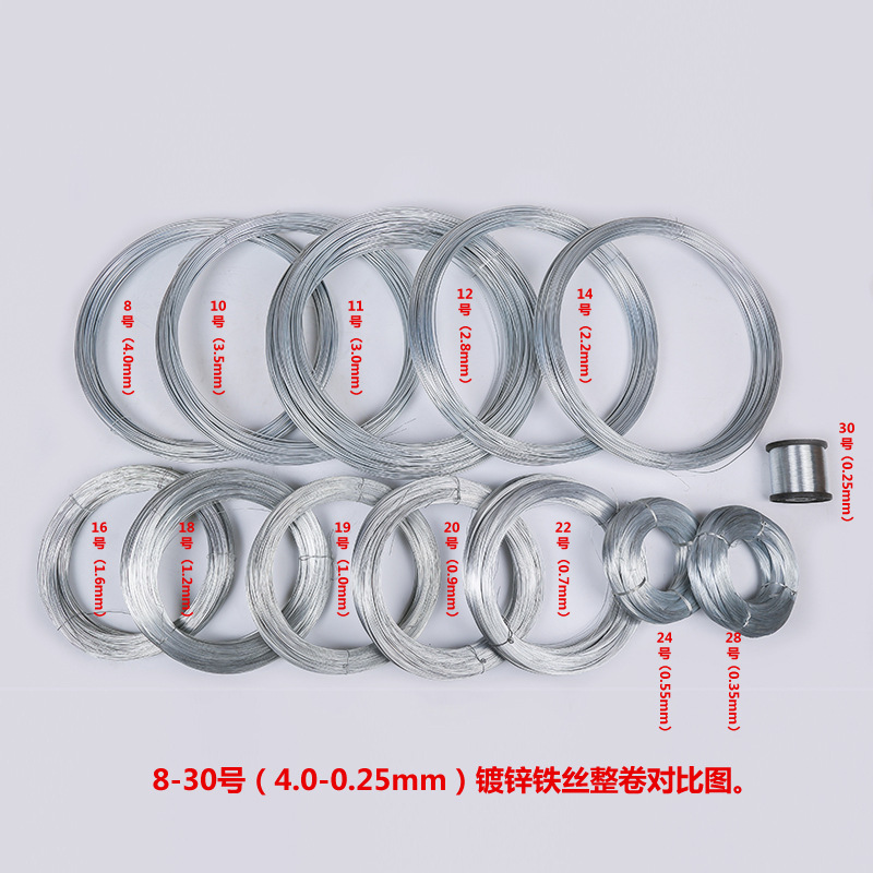 Galvanized white iron wire, rust-proof packing line rail greenhouse grape trellis, cold drawn wire annealing black process wire