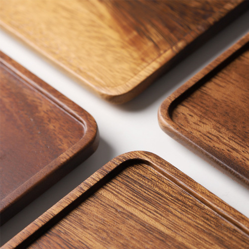 South American walnut tray solid wood tea tray afternoon tea fruit tray coffee shop snack tray cross-border